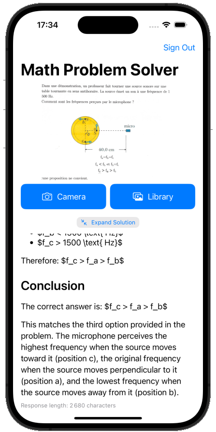 IOS physics problem